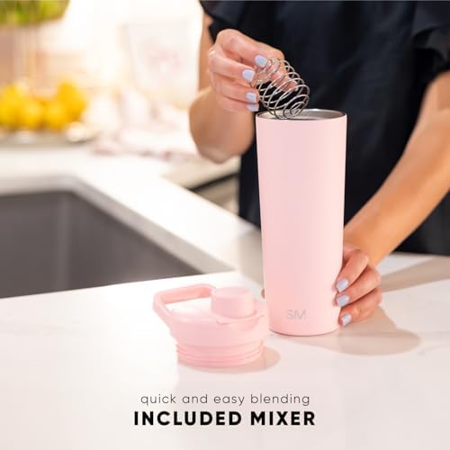 Simple Modern Protein Shaker Bottle, Stainless Steel | 24oz, Leopard