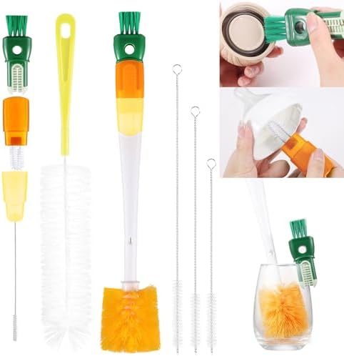 OUTXE 5 Pack Bottle Brush Cleaning Set, 5-in-1 Cup Cleaner Brush by OUTXE