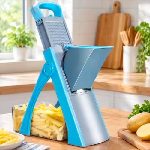 Safe Mandoline Slicer for Kitchen, Standing Vegetable Chopper & Julienne by Unknown
