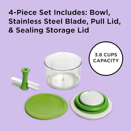 Chef'n VeggiChop Hand-Powered Food Chopper (Arugula), 5.5" x 5.5" x 5" - Image 3