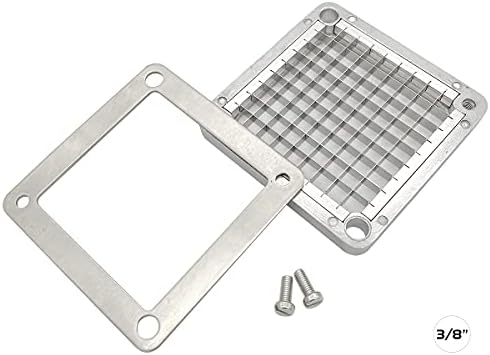 3/8" Stainless Steel Replacement Blade for Commercial Vegetable Chopper Dicer Fruit Cutter, Interchangeable Blade Block Set Pusher Block