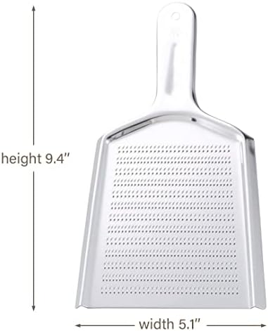 Japanese Grater Oroshigane Slicer Stainless Steel Made in Japan for Radish Garlic Ginger Fruits and Root Vegetables (5.1"x9.4")