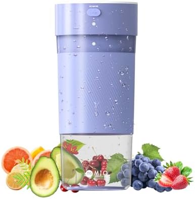 MIO Portable Blender for Smoothies, 10 oz Mini Personal USB-C Rechargeable Cordless Smoothie Maker & Handheld Protein Shake Blender, Quiet Small Travel Juicer for Office, Gym, Kitchen(Purple) by Unknown