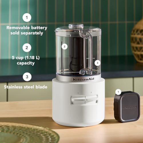 KitchenAid Go Cordless Food Chopper, battery sold separately, White - Image 3