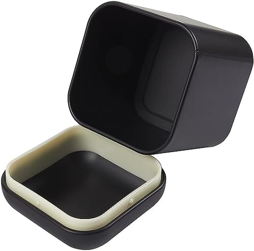 Flour & Sugar Storage Containers - Set of 2 40 oz (4.5 x 6 in) Black Iron - Airtight Silicone Gasket Seal - Flour Canister & Sugar Container