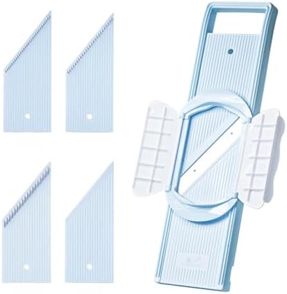 LongJiang S2 Mandoline Slicer Set, Adjustable Thickness, 0.09-0.15 inches (2.5-4 mm), Safety Hand Guard, Adjustable Slicing Shredding, for Cabbage, Potato, Tomato, Carrot, Vegetables and Fruits by ROZELLA+HOME