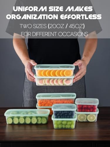 40PCS 45OZ Food Storage Containers with Lids - Meal Prep