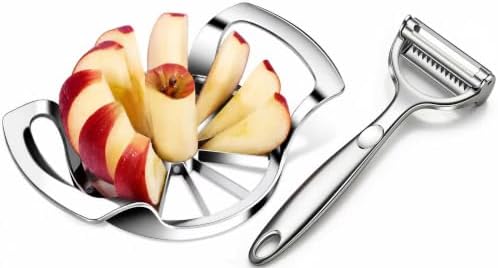 Stainless Steel Apple Slicer Corer Cutter,2 in 1 Y Peeler for Peeling
