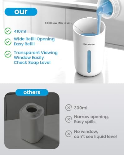 Touchless Automatic Liquid Soap Dispenser, Rechargeable White
