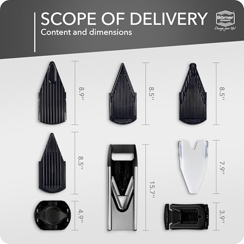 Börner by Reston Lloyd Mandoline Slicer V6 (Professional Set) • Stainless Steel Slicer with V-Blade • Adjustable Kitchen Slicer for Vegetables & Fruits • Various Thicknesses & Grater - Image 6