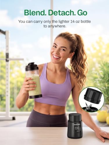 Behome Portable Blender Smoothies and Shakes, Personal Juicer 14 OZ BPA Free Portable Cups, USB-C Rechargeable, Dishwasher Safe Parts - Mini Small Blenders Cup Fits Home, Office, Gym, Travel - Image 2