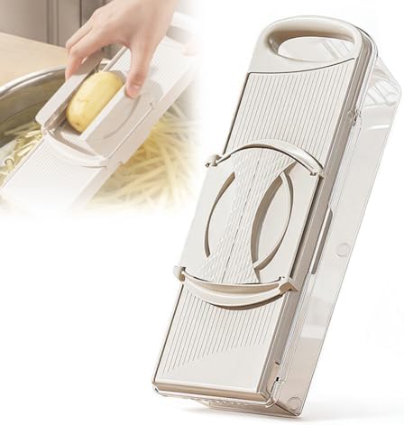 Vegetable Mandoline Slicer with Safe Hand Guard, One-Click Blade Switch by Unknown