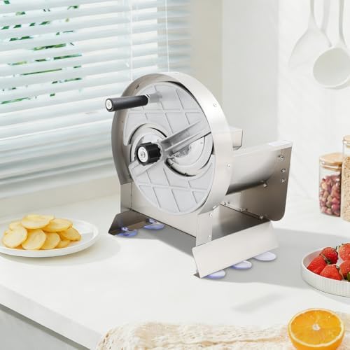 Manual Vegetable Slicer with Adjustable Thickness – 7" Large Chute Mandoline for Potato Onion Carrot, Professional Kitchen CutterW/6 Suction Cups & Ergonomic Handle for Home Restaurant Use - Image 3