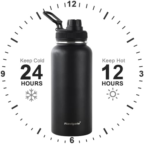 32oz Insulated Water Bottle for Sports, Keep Cold 24H