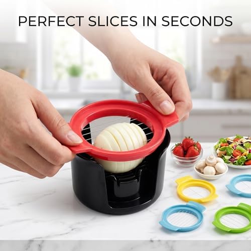 Egg Slicer for Hard Boiled Eggs, 5Pcs Stainless Steel Set - Image 7