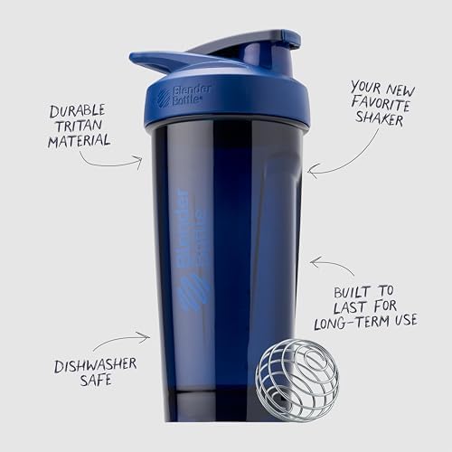 BlenderBottle Sport Flip Tritan Shaker Bottle 28 oz Blue - Image 3