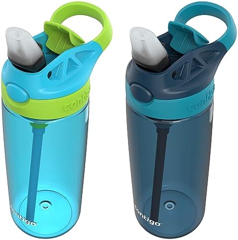 Kids Water Bottles, Cleanable Straw, BPA-Free, 20oz, 2-Count