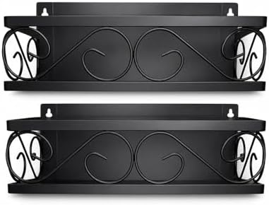 Magnetic spice Rack, Stronger Magnet to use on refrigereator with Wall Mount Option, Perfect Space Saver for Kitchen- for Holding Spices, Jars, Bottle, cans (Pack of 2)