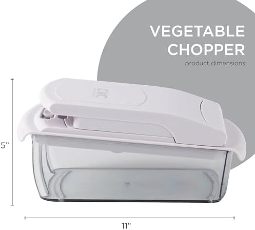 Cook with Color Vegetable Chopper - Multifunctional 11 in 1 Vegetable Chopper with Container - Food Chopper to Dice, Chop, Slice, Julienne and Spiralize, Gray - Image 5