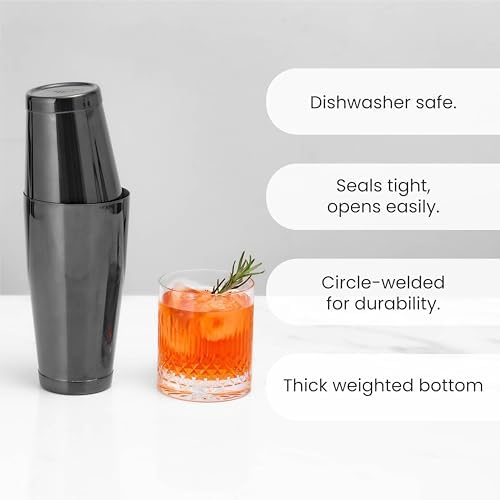Boston Cocktail Shaker Set Weighted 18 and 28 Oz Antique Copper