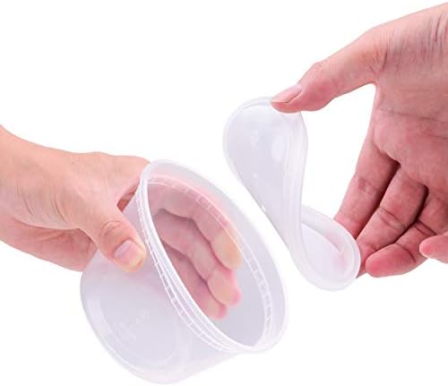 [8 oz,16oz,32oz,48Sets,16Sets each size Plastic food storage containers with lids airtight,BPA Free,Microwave/Dishwasher/Freezer Safe