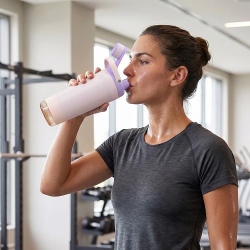 Fijinhom 24 oz Insulated Shaker Bottle with Portable Powder Container. - Image 6