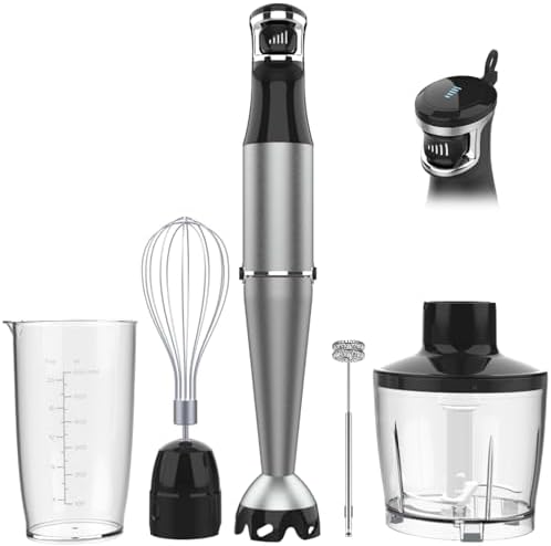 Immersion Blender Handheld Corded, 1100W 5 in 1 Hand Blender Set
