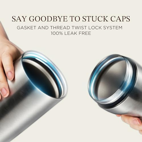 Hybrid Cocktail Shaker | Vacuum Insulated Stainless Steel Martini Shaker with Double Wall Martini Cup | Integrated Measuring System | Tumbler Lid & Cocktail Recipes Included | Silver