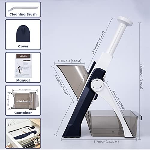 Safe Mandoline Slicer for Kitchen,Adjustable Potato Slicer 1-8 mm