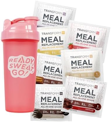 Meal Replacement Shake Variety Box With Pink Shaker