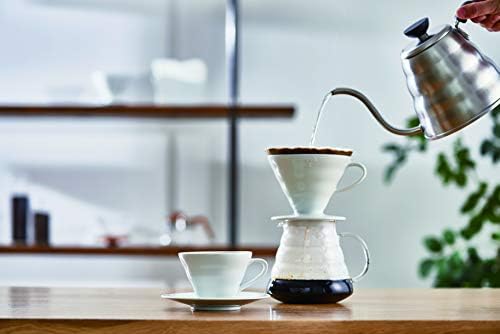 V60 Ceramic Coffee Dripper, Size 02, White