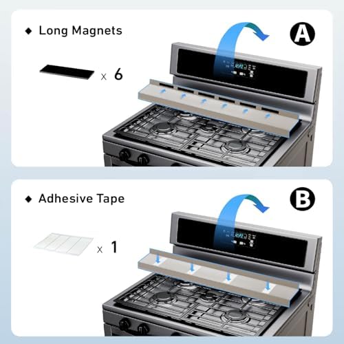 Stove Top Magnetic Shelf for Kitchen Organization, 30" Magnetic Spice Rack Over the Stove, 4" Deep Spice Organizer With Border All Around, Brushed Stainless, Silver
