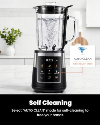 GDOR Blender for Kitchen, 1300W Glass Blender with 6 Preset Programs - Image 6