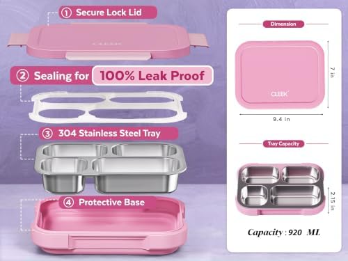 Steel bento box for kids, lunch box stainless steel, lunch bento box