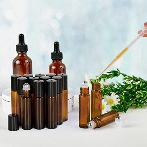 Hoa Kinh 10ml 24Pack Roller Bottles for Essential Oils Amber Roller Bottle - Image 7
