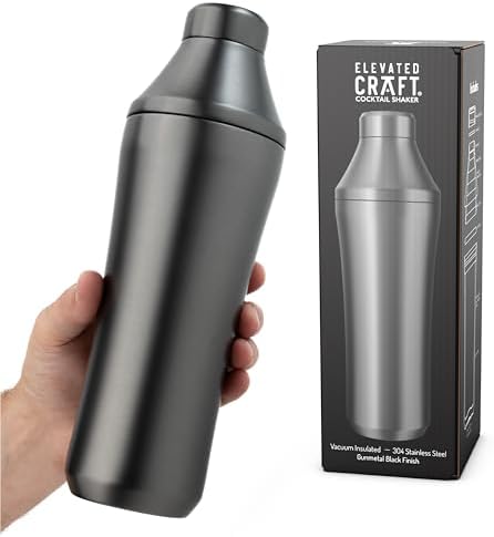 Hybrid Cocktail Shaker, Vacuum Insulated Stainless Steel, Gunmetal, 28 oz