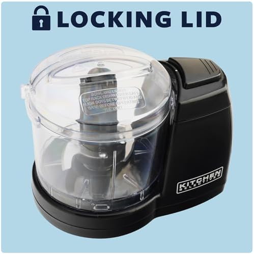 Mini Food & Vegetable Chopper, Electric, 1.5 Cups, Black