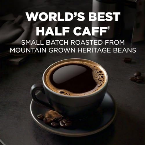 Half Caff Medium Roast Ground Coffee, 1 Bag, (20oz)