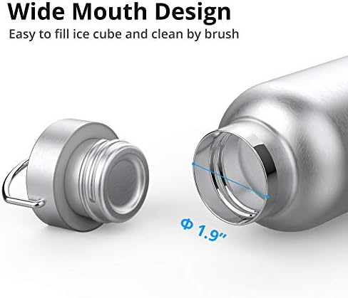 26OZ Vacuum Insulated Stainless Steel Water Bottle, Double Wall Wide Mouth Lids Keeps beverage Hot or Cold Sweat Proof