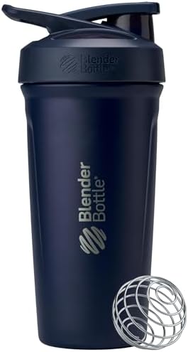 BlenderBottle Sport Flip Stainless Steel Shaker Bottle 24 oz Navy by BlenderBottle