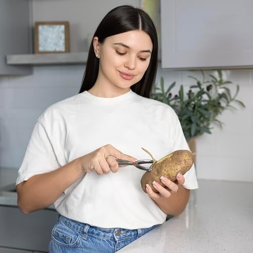 Stainless Steel Y Shaped Vegetable Peeler With Ergonomic Handle
