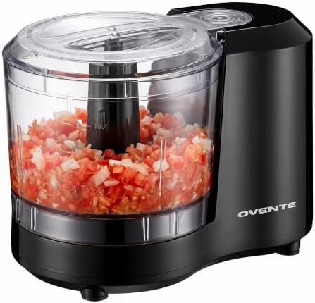OVENTE 1.5-Cup Electric Food Chopper and Processor, 100W, Black PF1515B by OVENTE