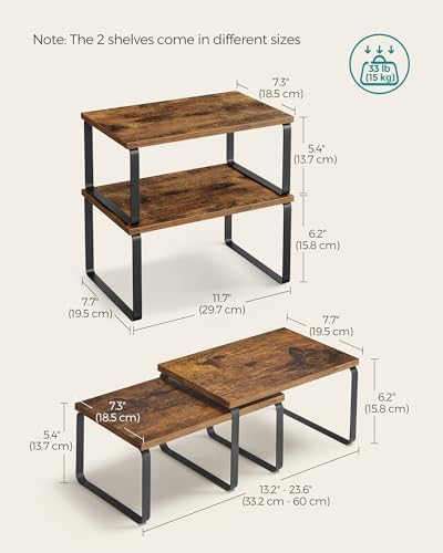 Cabinet Organizer Shelf, Set of 4 Spice Rack, Kitchen Storage