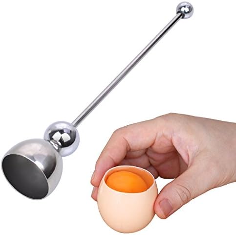 Egg Cracker Topper Cutter Stainless Steel Egg Shell Opener Separator Remover Egg Cracker Tool for Raw Eggs, Hard or Soft Boiled Eggs - Image 3