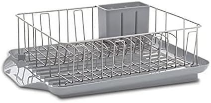 3-Piece Dish Drying Rack Set Rust-Resistant Gray