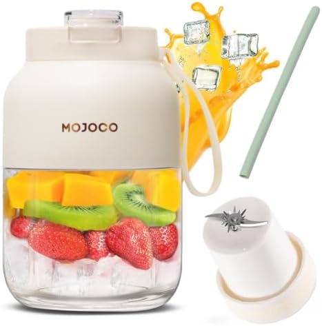 Mojoco Portable Smoothie Blender - 24oz Personal Blenders for Shakes and Smoothies - Cordless/Rechargeable Juice Blender with Stainless Steel Blade for Office, Gym, Camping, Travel by Mojoco