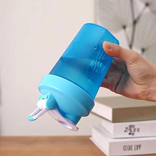 for Protein Powder Mix-BPA free,Leak Proof,Stainless Steel Whisk Ball,Wide Mouth-2 Packs (16OZ-400ML, BLUE&WHITE) - Image 2