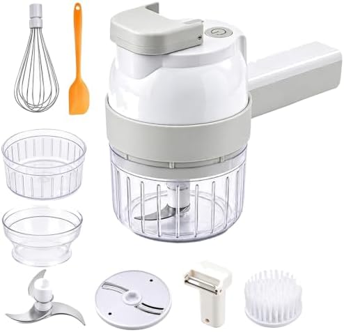 4 In 1 Handheld Electric Vegetable Cutter, Wireless Vegetable Cutter，1PC-B by Unknown