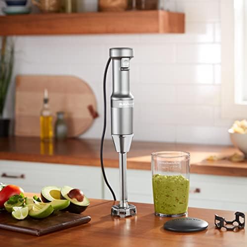 KitchenAid Variable Speed Corded Hand Blender, KHBV53, Contour Silver - Image 4