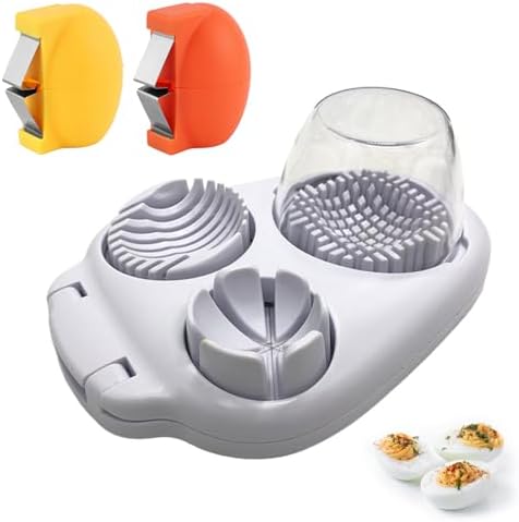 3-in-1 Egg Slicer Cutter, Stainless Steel Egg Dicer with 3 Modes by ZANSHI